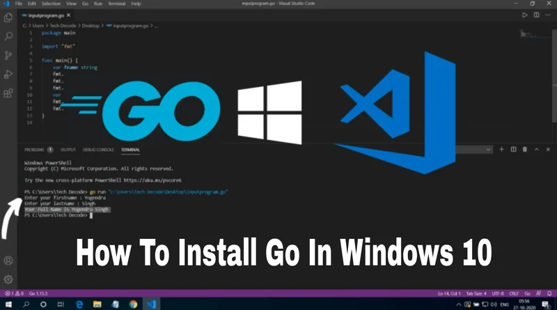 Install go in windows 10