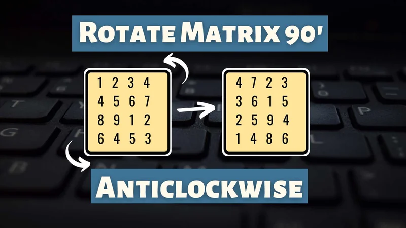 Rotate A Matrix Anticlockwise in Java