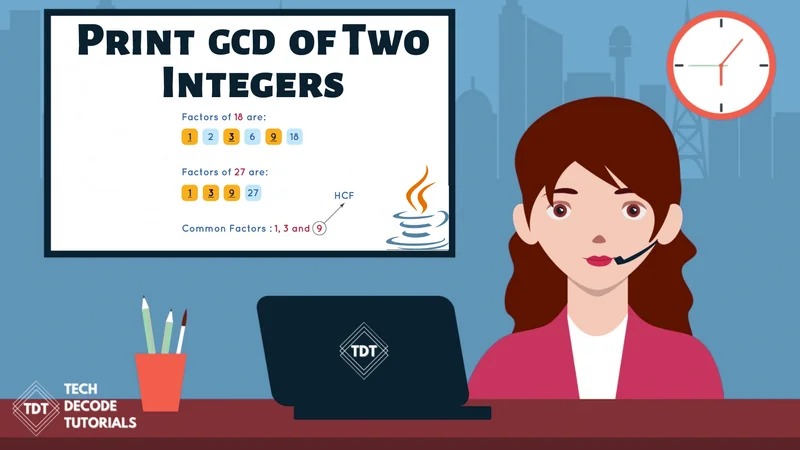 Print GCD of Two Integers in Java