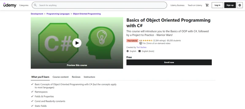 Best Udemy C# Programming