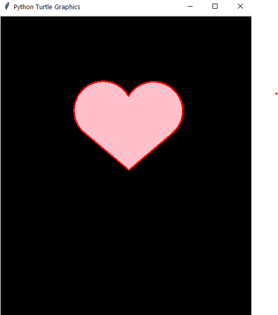 How to draw a heart using python turtle