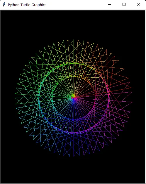 Python Amazing Star Pattern turtle.